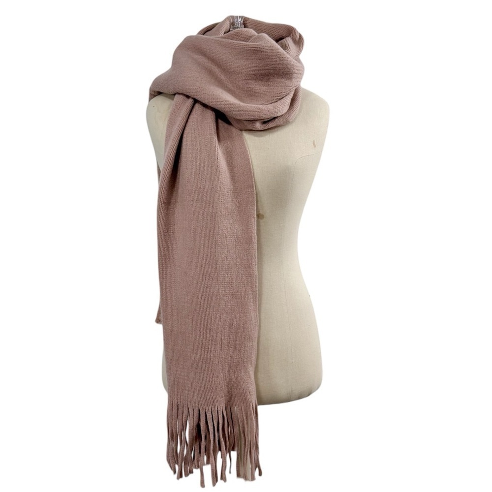 Steve Madden | Dusty Rose Oversized Blanket Scarf with Fringe